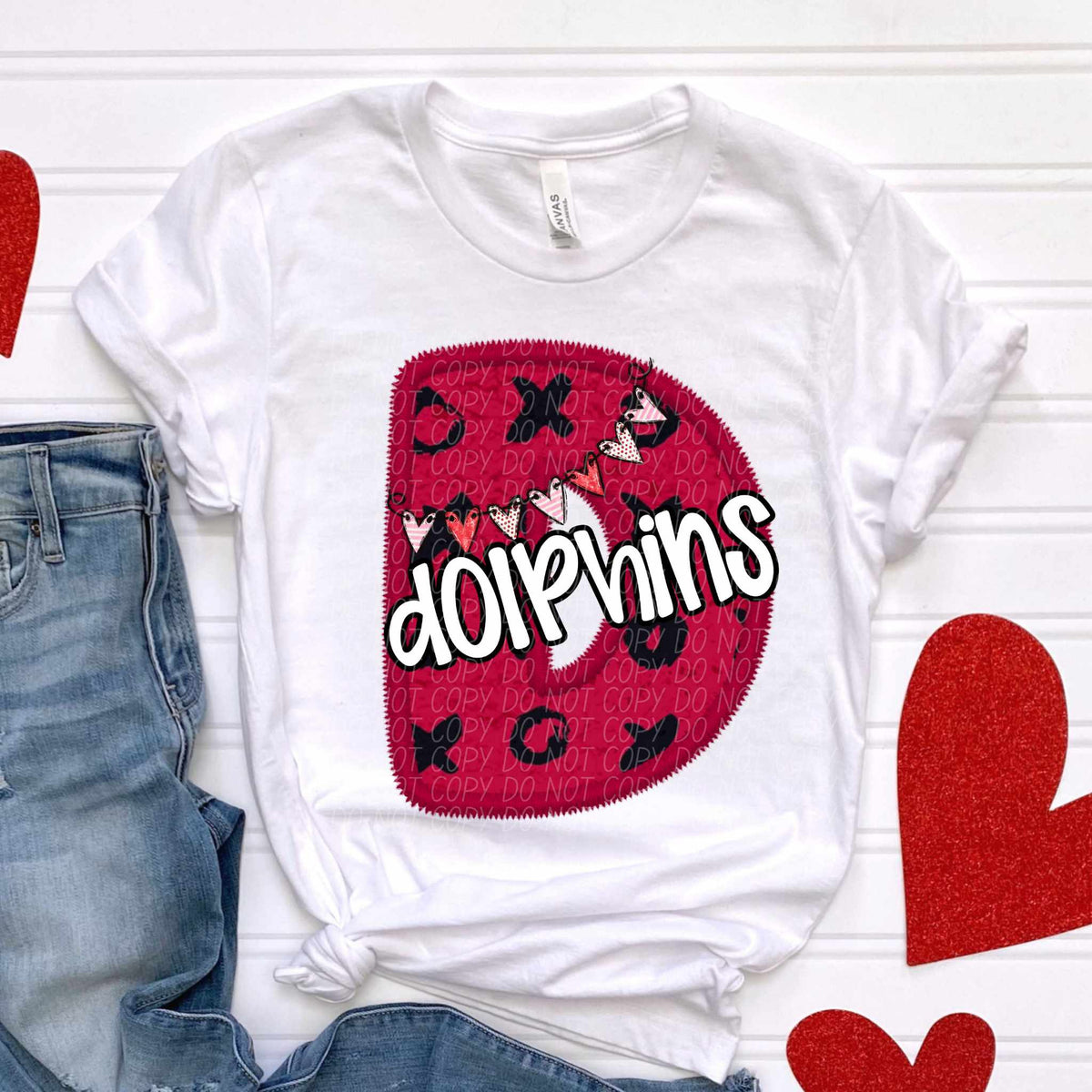 D dolphins valentine (CITY) 79064 DTF transfer