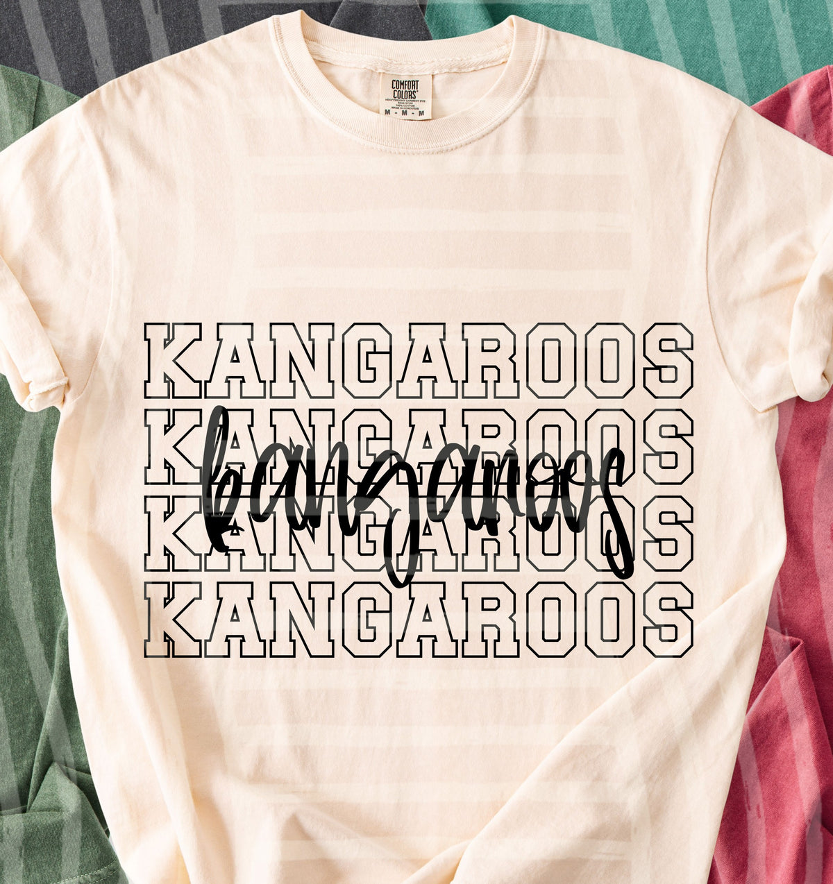kangaroos simple stacked outlines (Caplinger) DTF Transfer