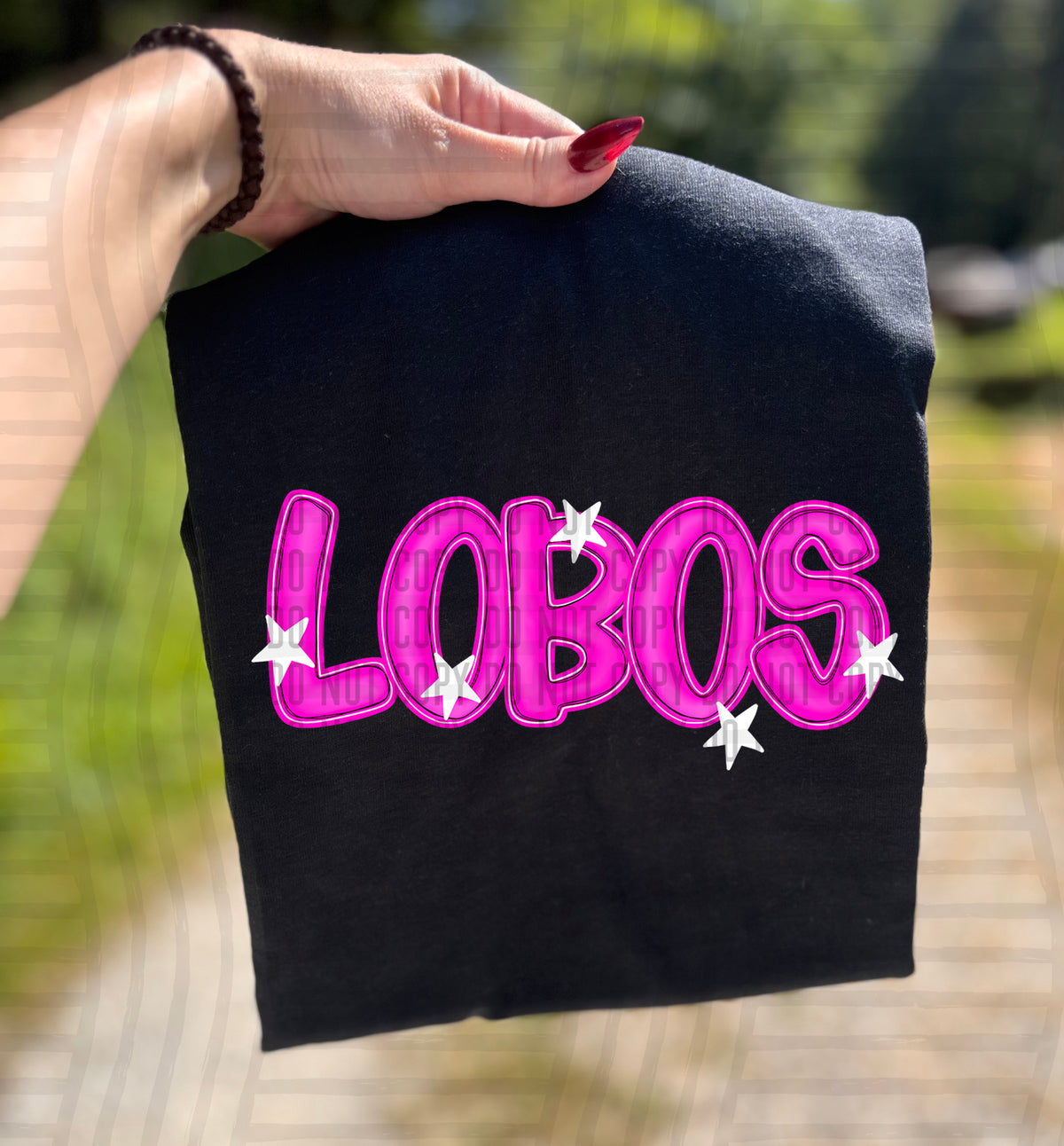Lobos Pink And Preppy Split 112911 DTF transfer