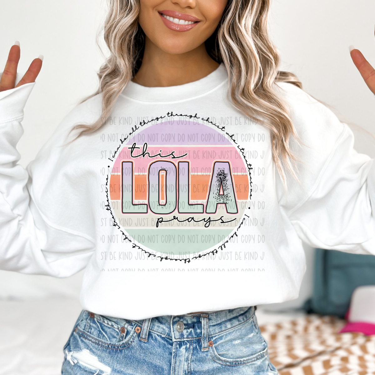 This Lola Prays (Kayndi) 72990 DTF Transfer