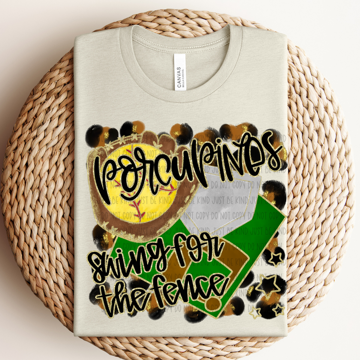 Softball Porcupines For The Fence (Caplinger) 83501 DTF Transfer