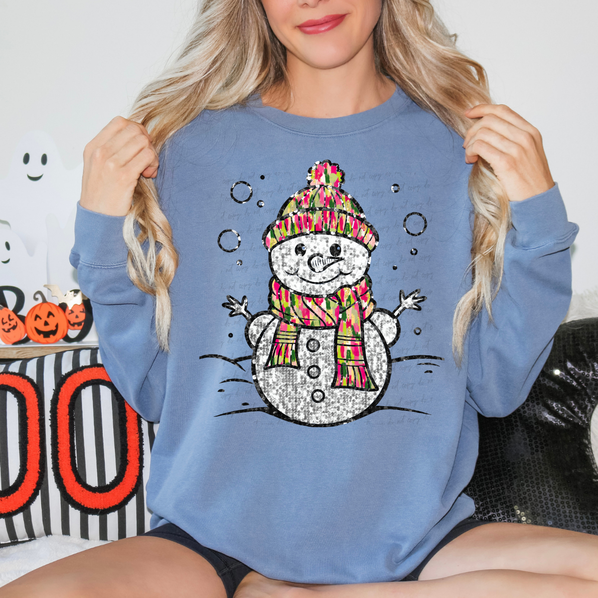 Snowman Brushstroke DTF Transfer
