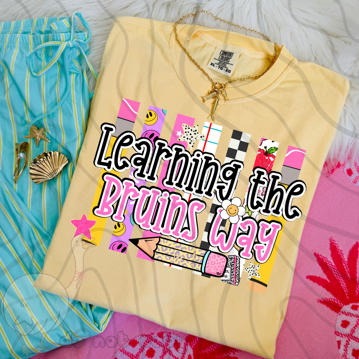Learning the bruins way school stripes (DKD) DTF Transfer