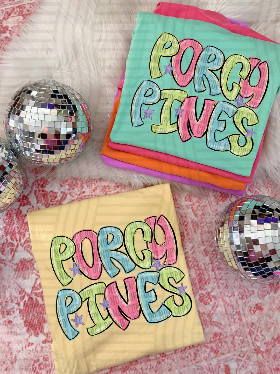 Porcupines Glittery & Preppy Mascots (Caplinger) DTF transfer