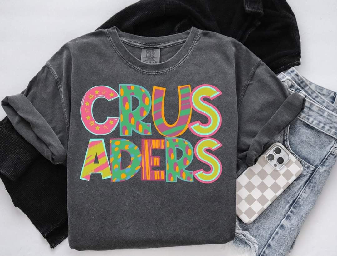 Crusaders patterned font (S&G) 60371 DTF transfer