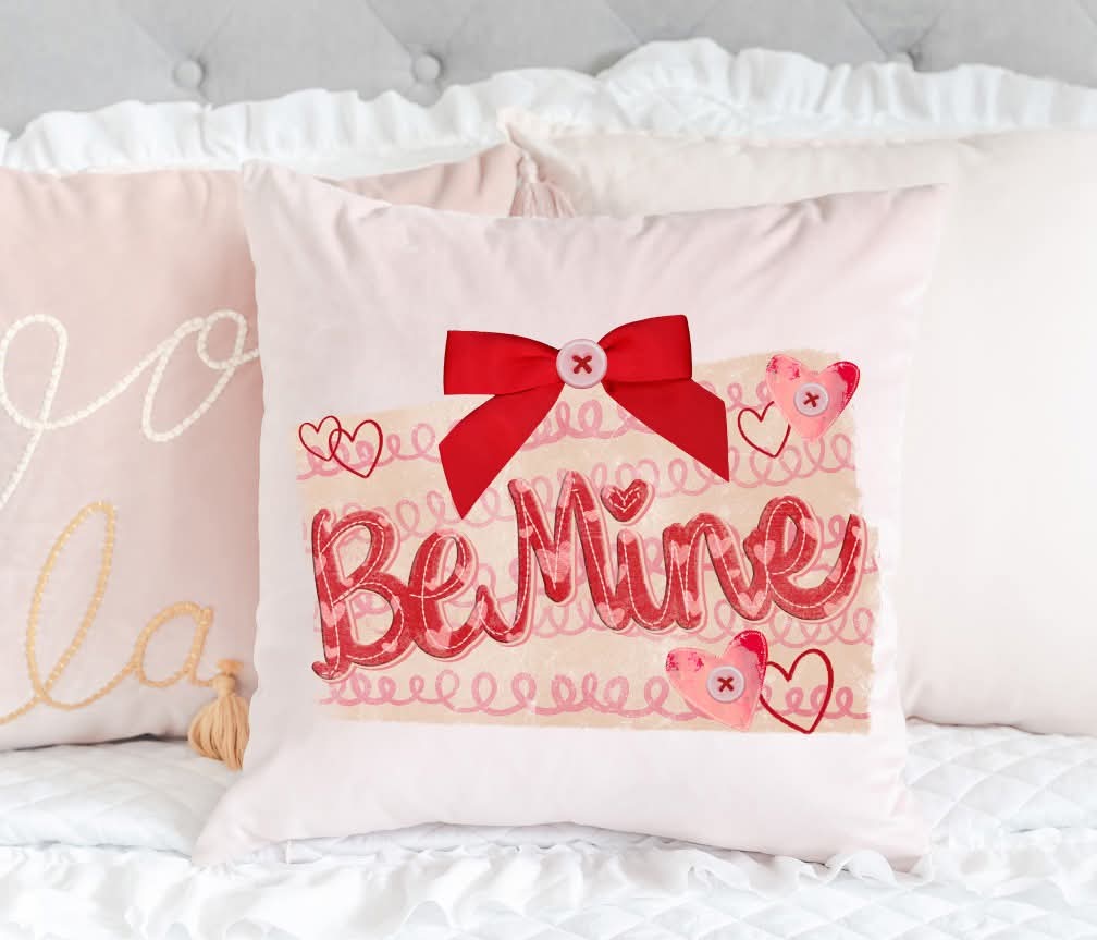 Be Mine red bow (s&g) DTF transfer