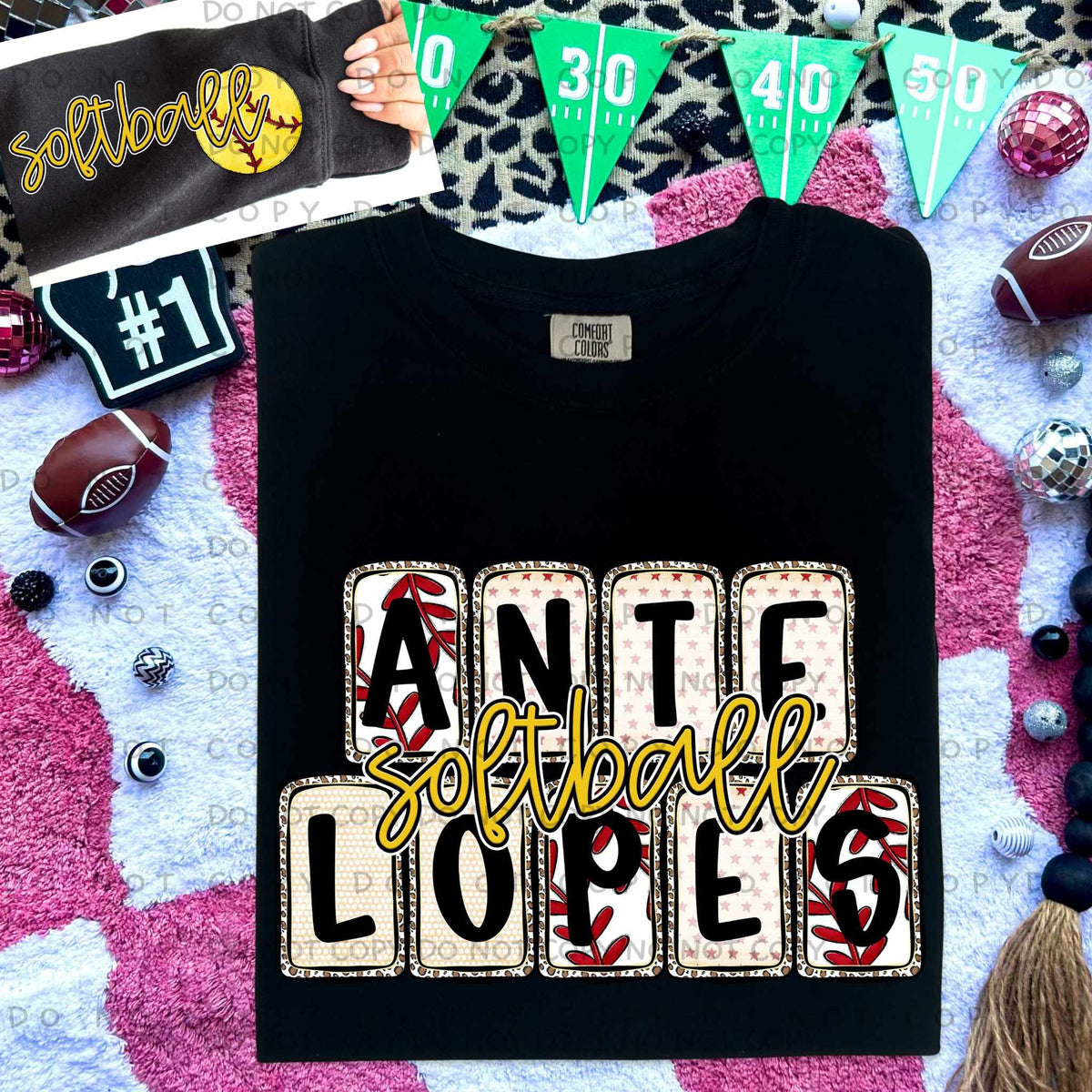 Antelopes Softball FRONT (Caplinger) 82778 DTF transfer