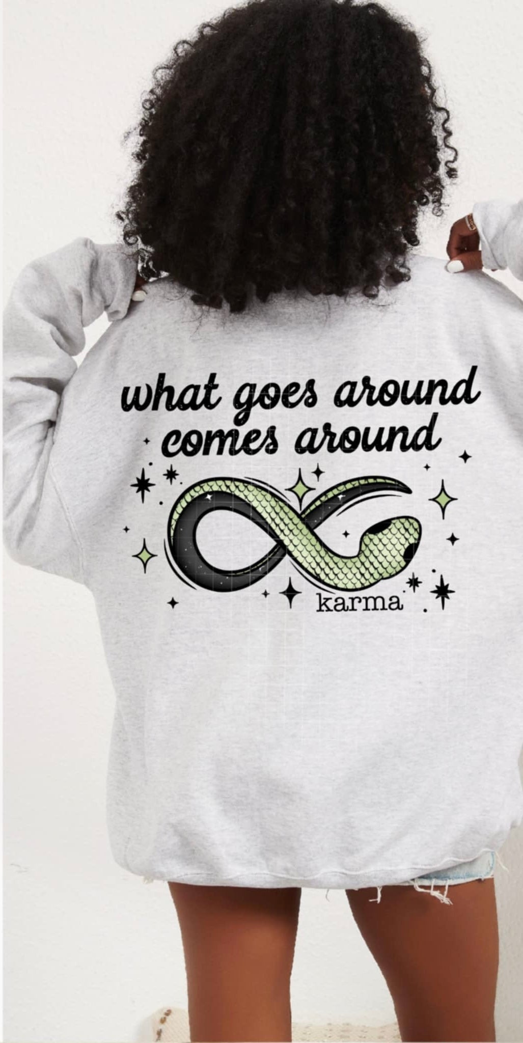 What goes around comes around snake infinity (CSC) 92314 DTF transfer