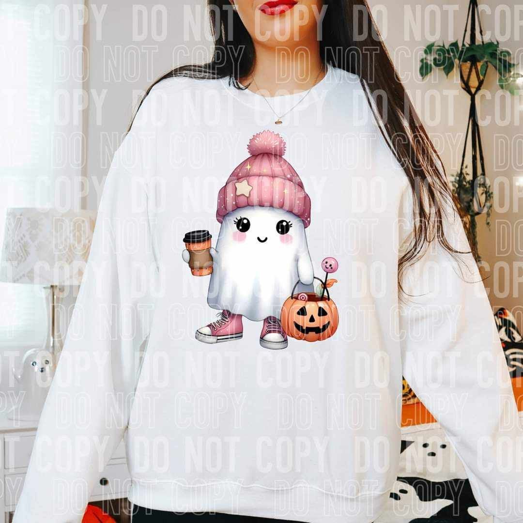 Ghost pink beanie (SBB) 52794 DTF transfer