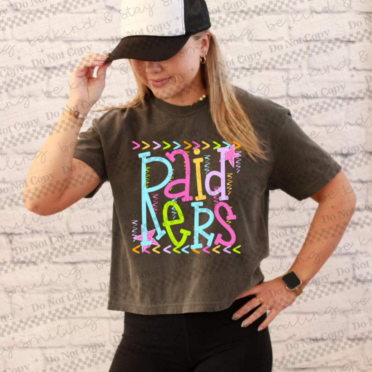 Raiders rainbow arrows mascot CMLD DTF transfer