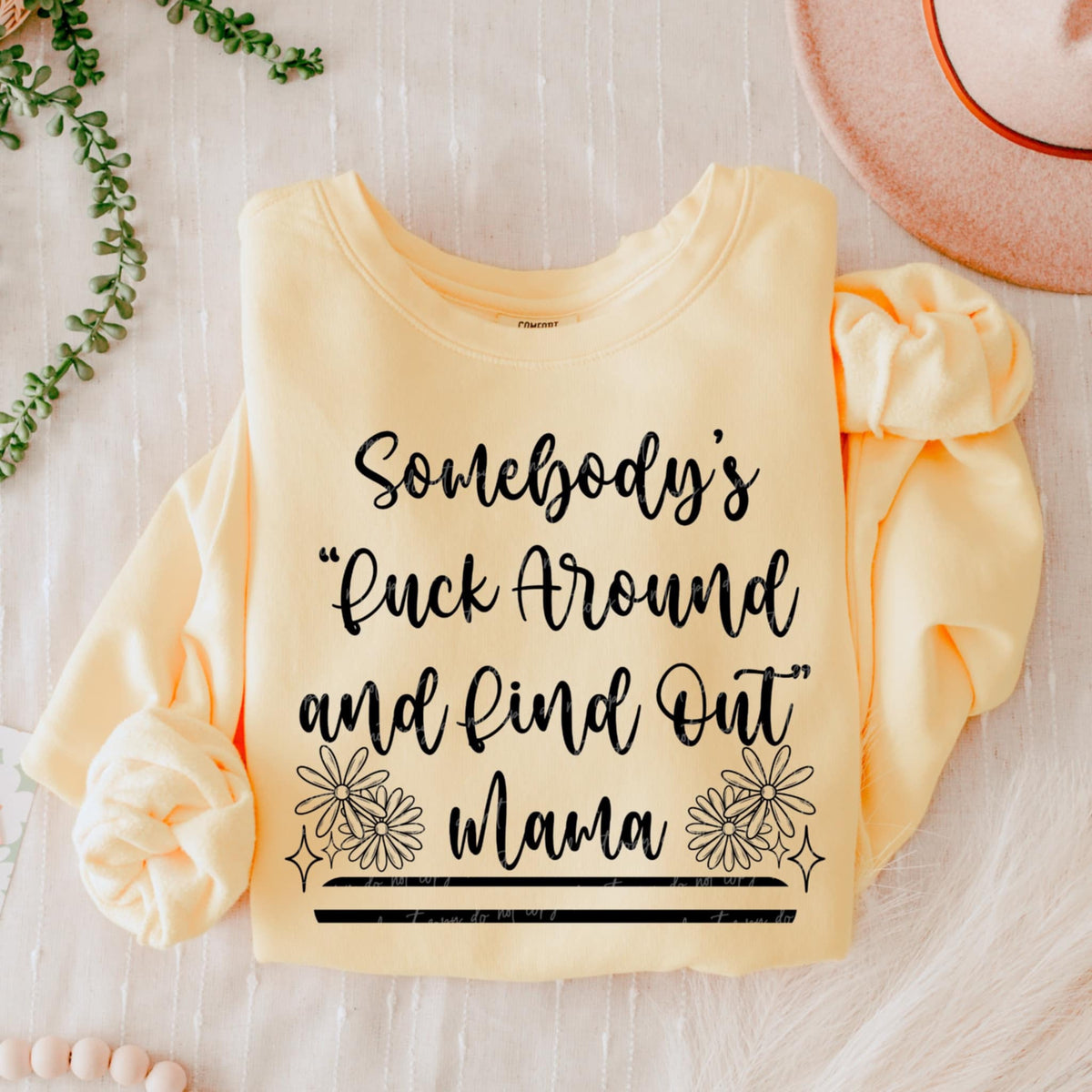 Somebody’s “fuck around and find out” mama BLACK (VIRGO) 90739 DTF transfer