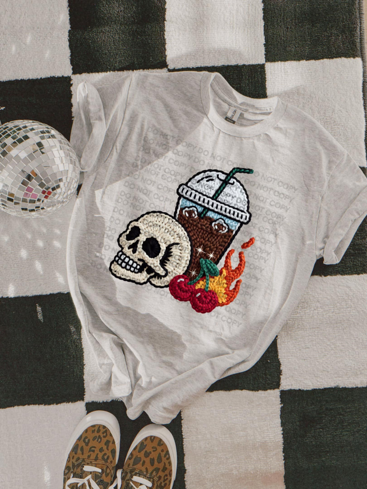 Coffee Skull Cherries SCG DTF Transfer