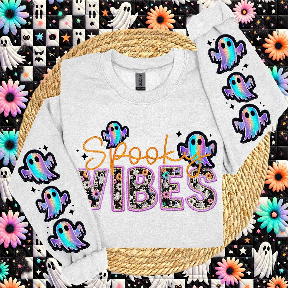 Spooky vibes FRONT ONLY (HW) 62387 DTF transfer