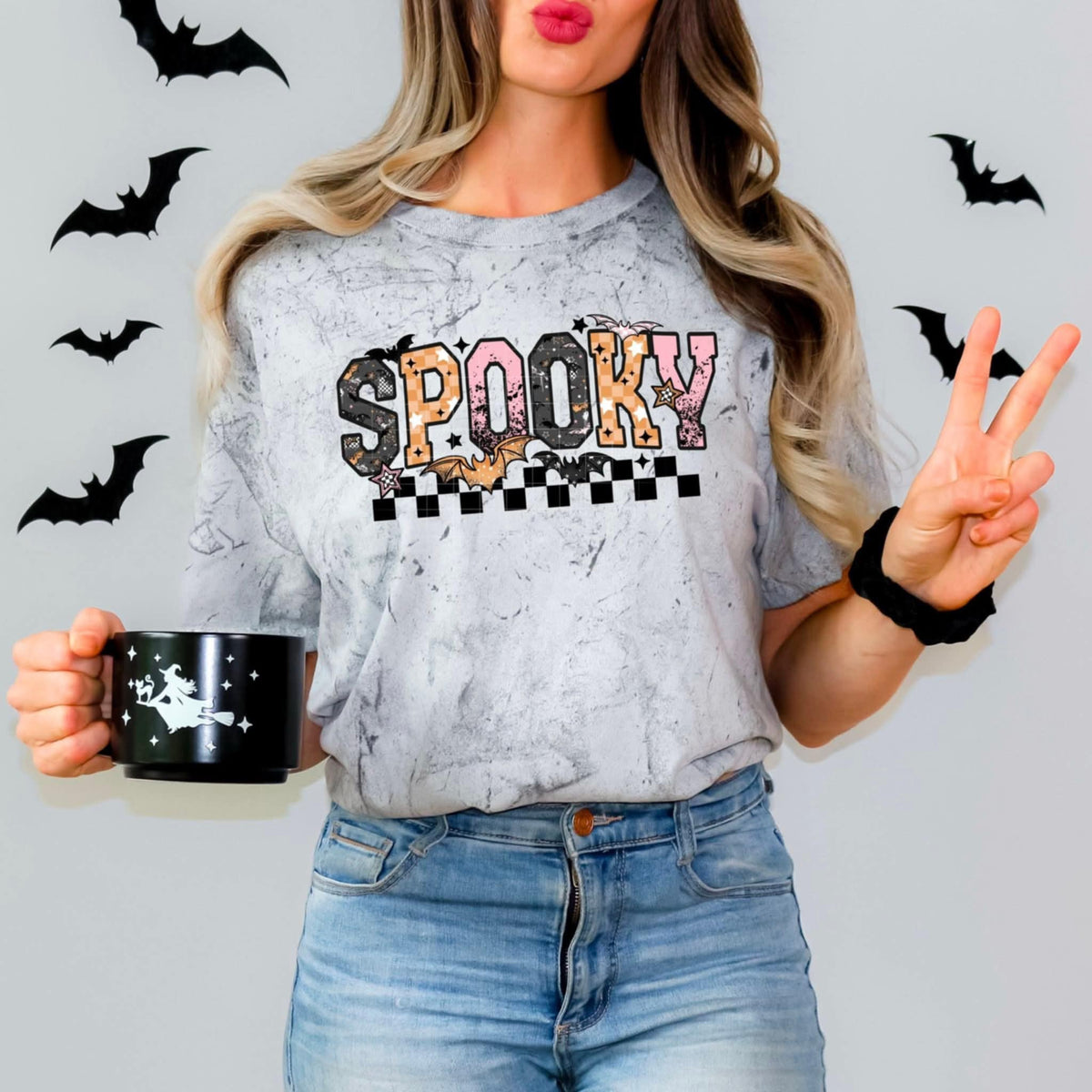 Spooky black orange pink (CSC) 106810 DTF transfer