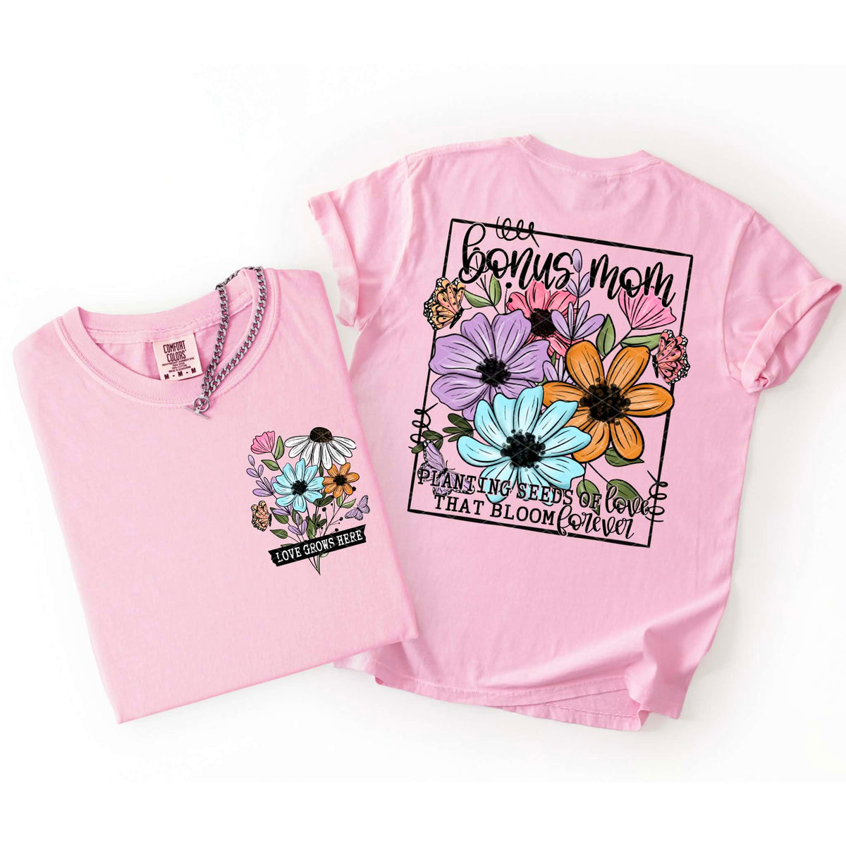 Bonus Mom planting seeds (back print only) (SDD) DTF transfer