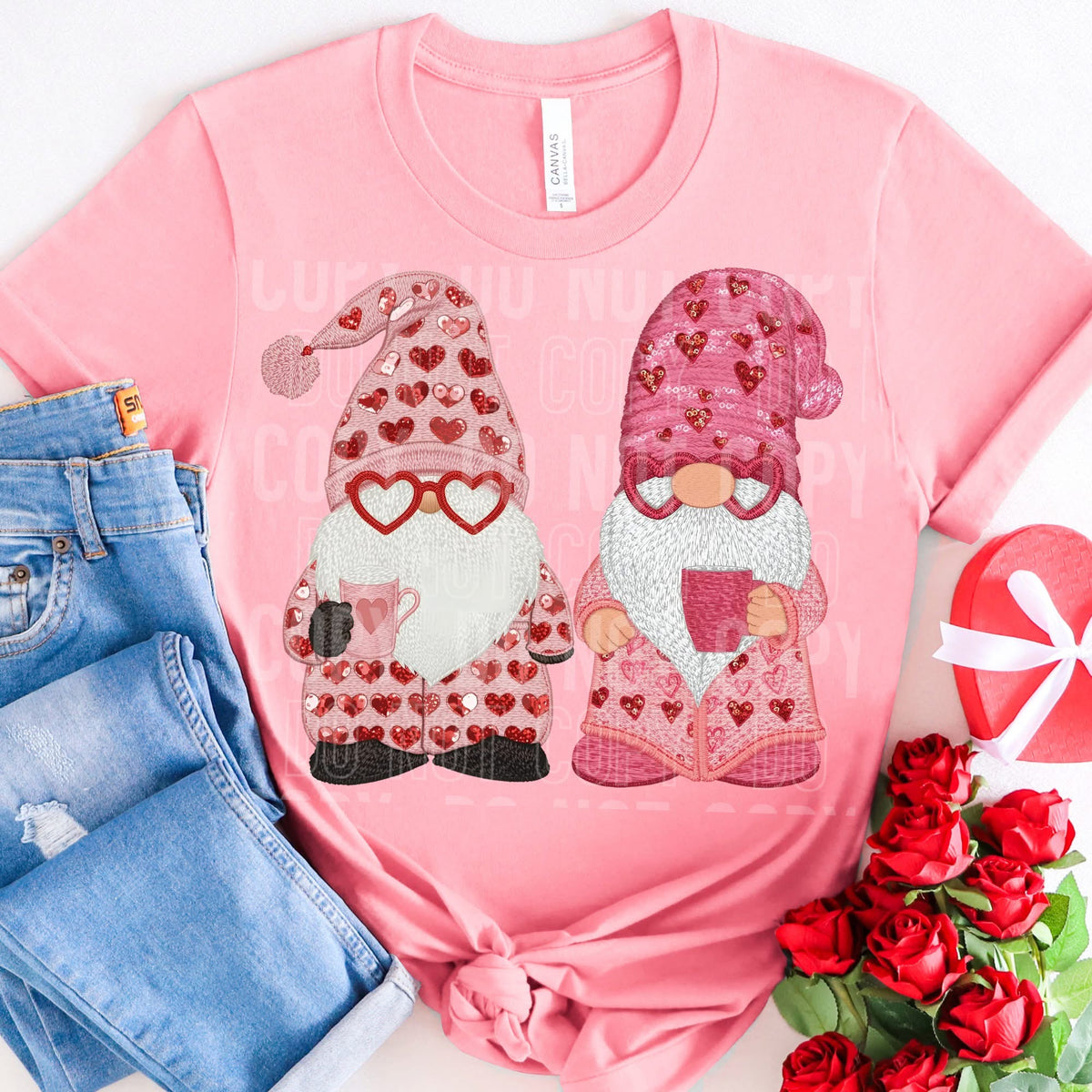 Valentine gnomes (SBB) DTF transfer