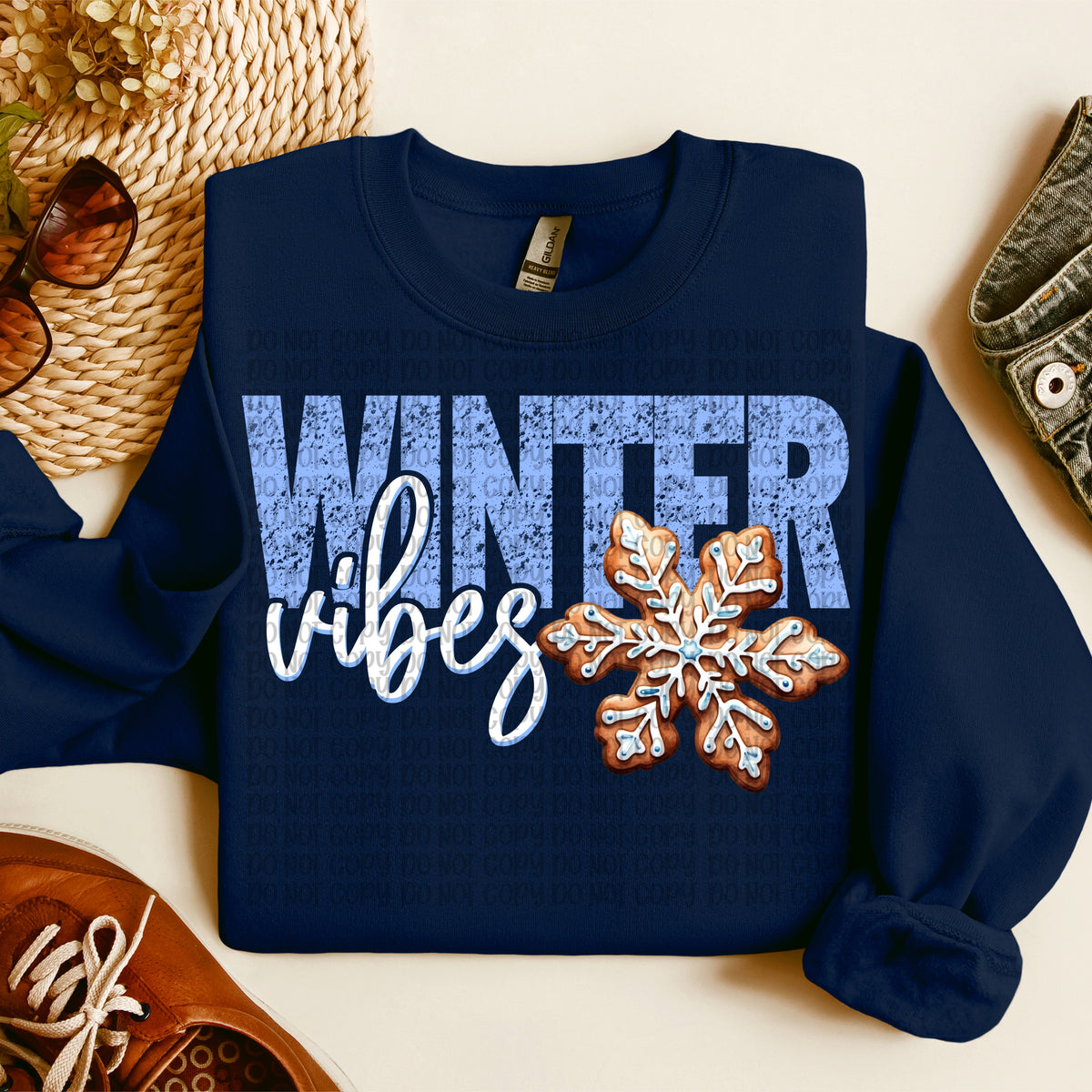 Winter Vibes snowflake (VP) DTF transfer