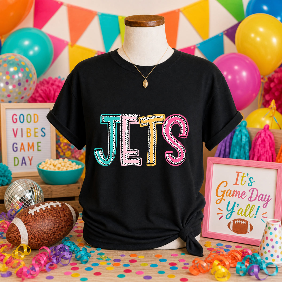 Jets Dixie Dot (S&G) DTF transfer