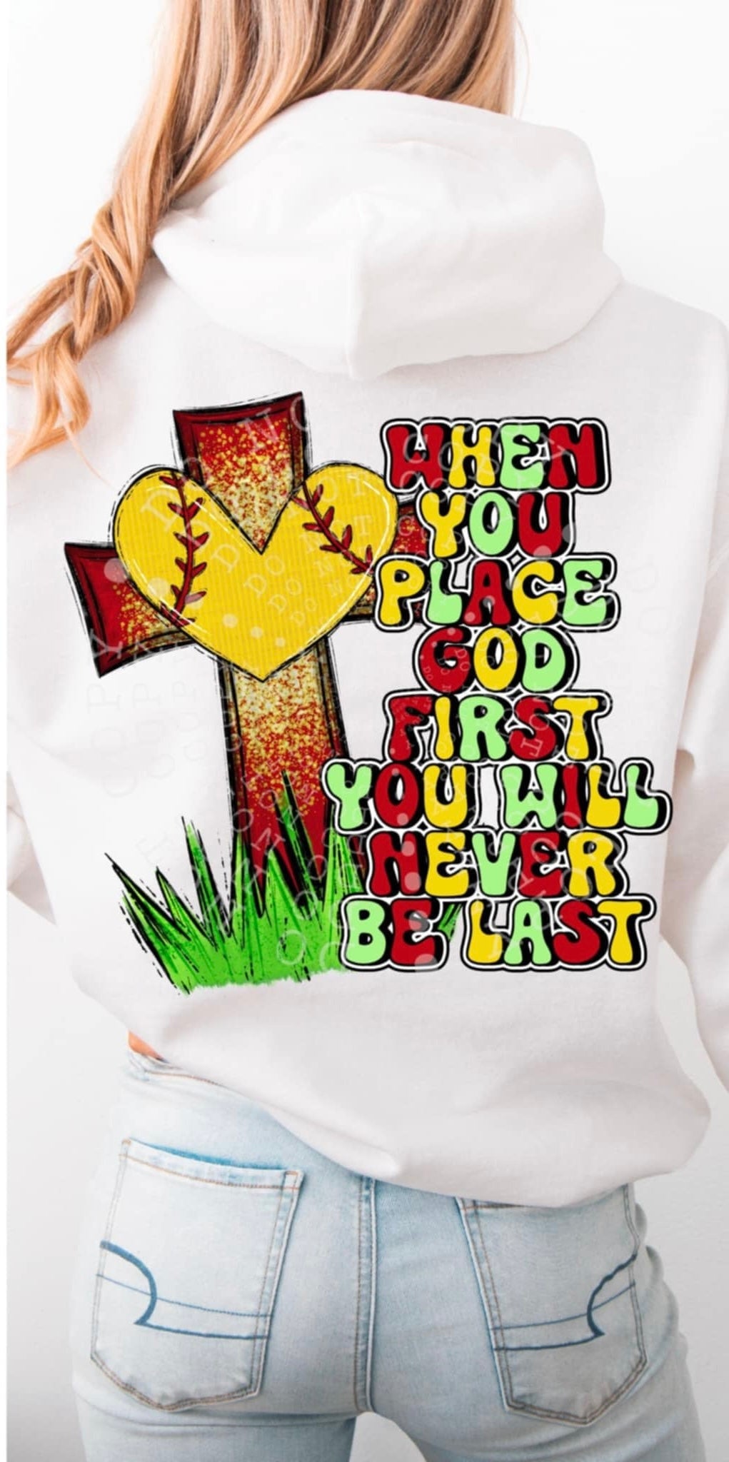 When you place god first you will never be last BACK 85806 DTF transfer
