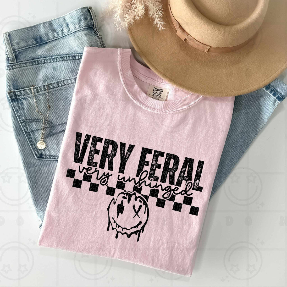Very feral very unhinged BLACK (HW) 79434 DTF transfer