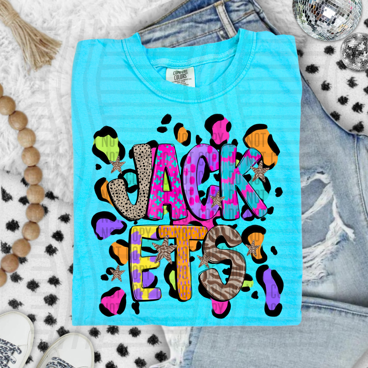 Jackets Funky Mix Up Leopard Mascot (Caplinger) DTF transfer