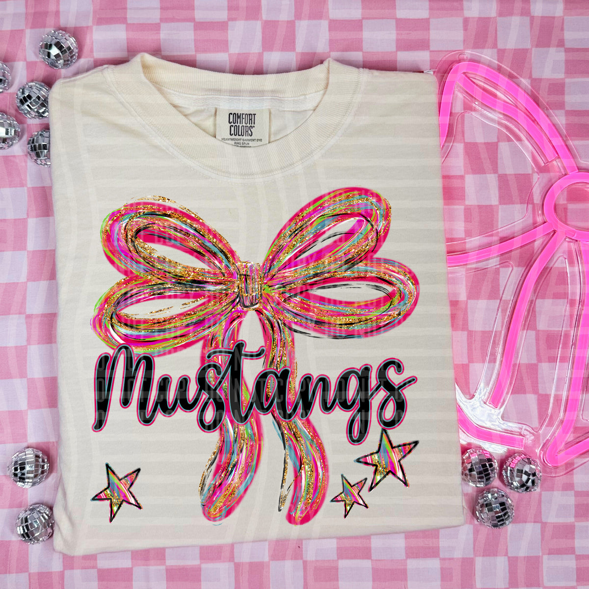 Mustangs Whimsical Bow (caplinger) DTF transfer