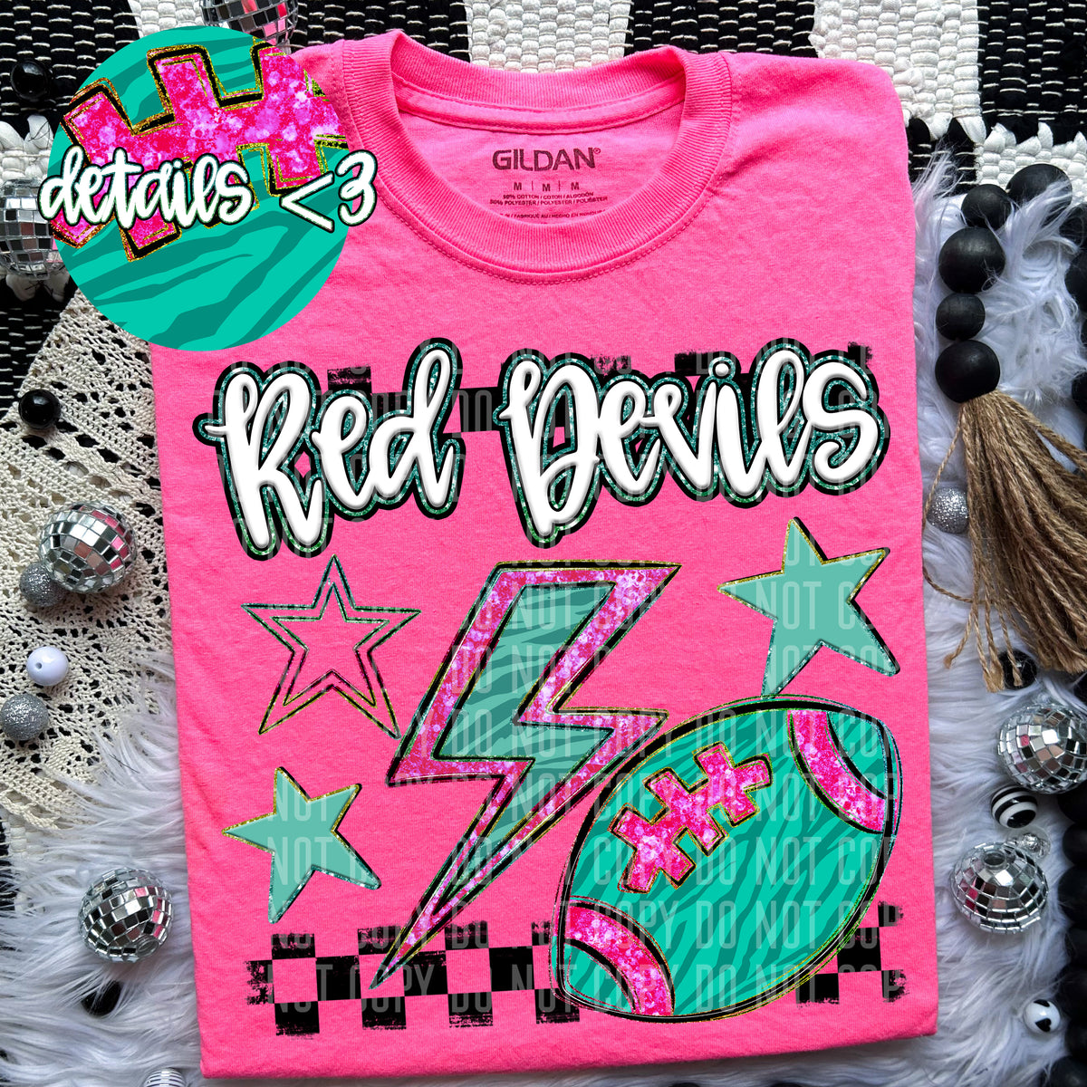Red Devils Rainbow Football (Caplinger) 97499 DTF transfer