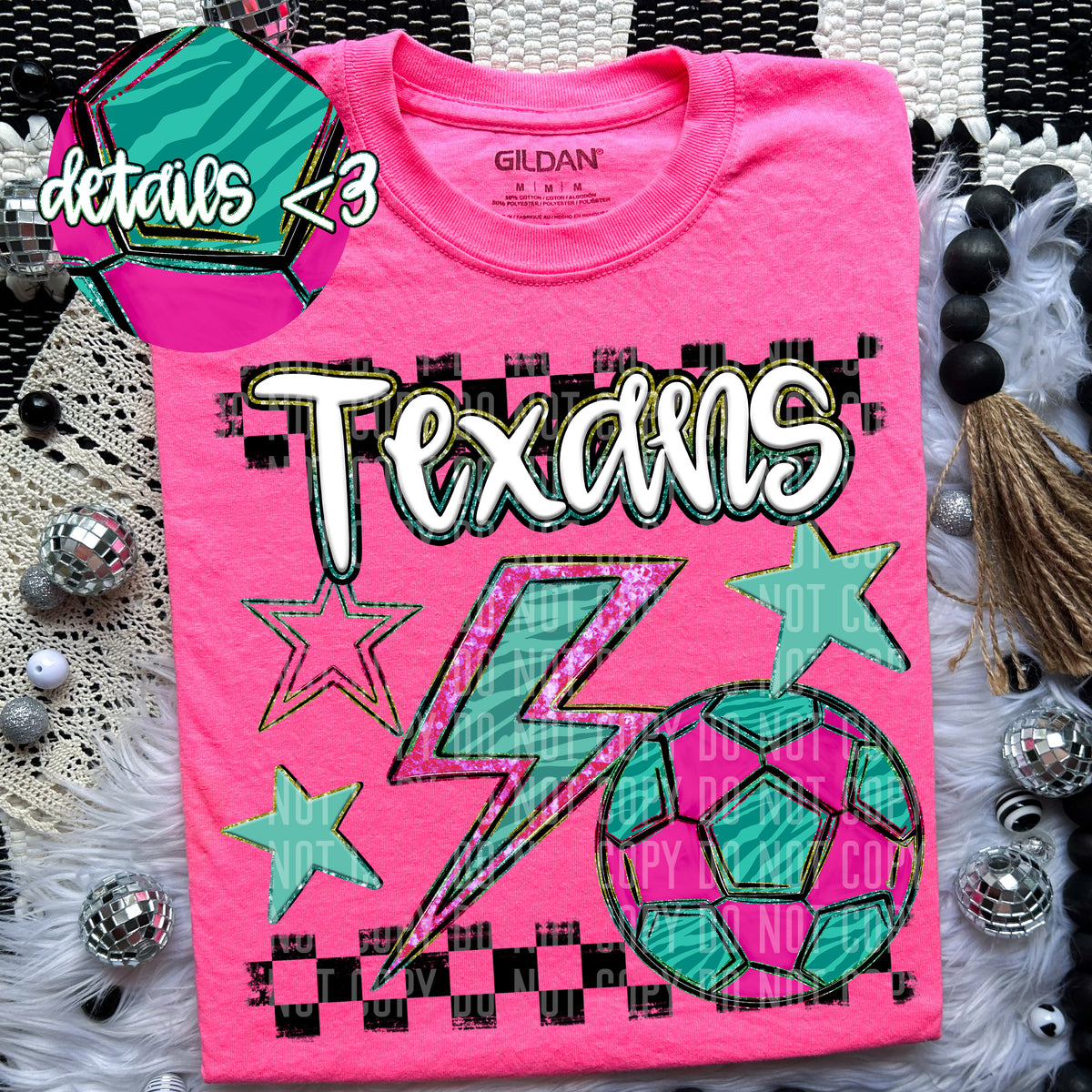 Texans Rainbow Soccer (Caplinger) 97415 DTF transfer