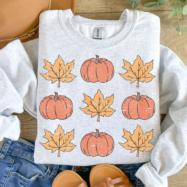 Pumpkin Leave Grunge-38342-DTF transfer