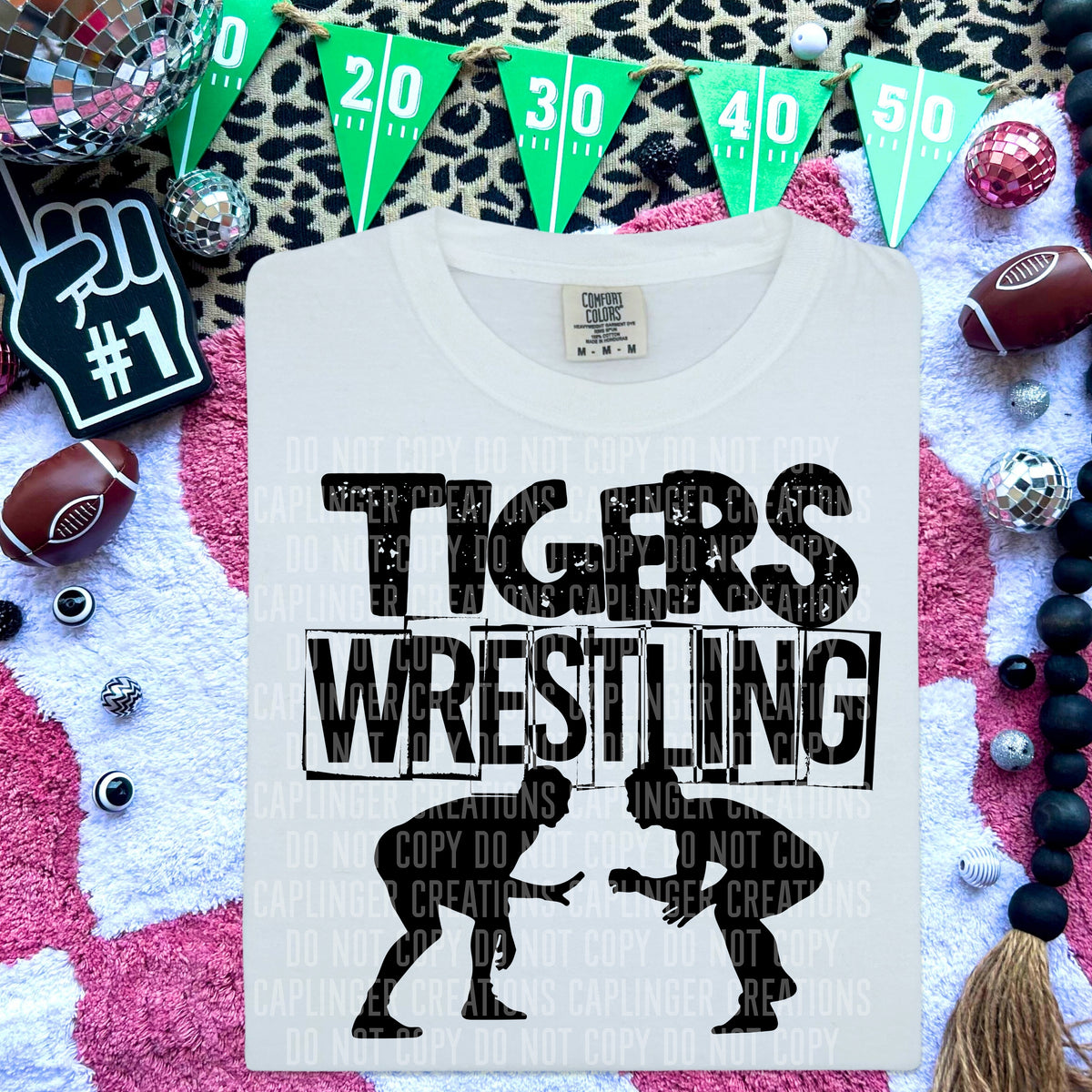 Tigers Wrestling (Caplinger) DTF transfer