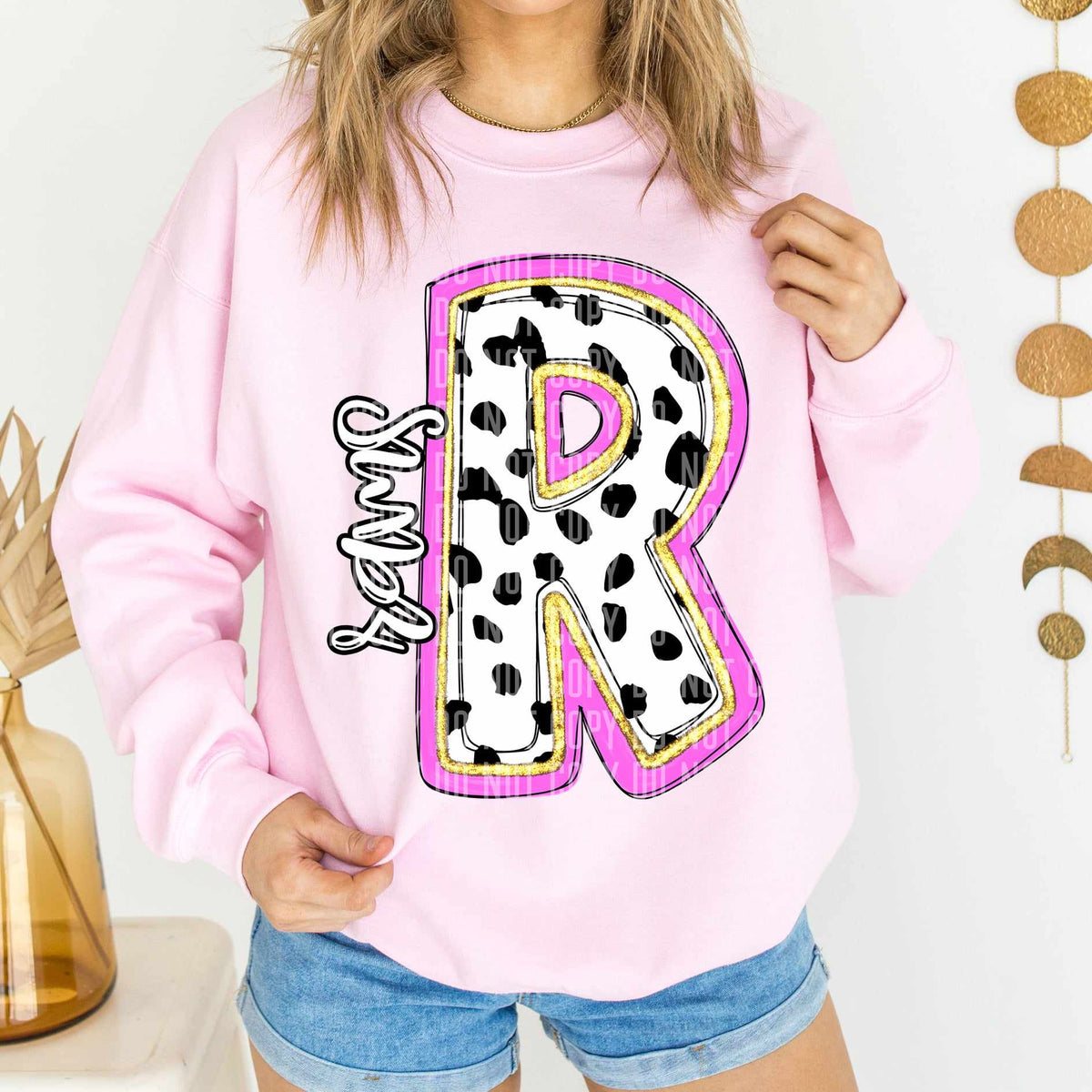 Rams Polka Font Mascot Caplinger 56220 DTF transfer