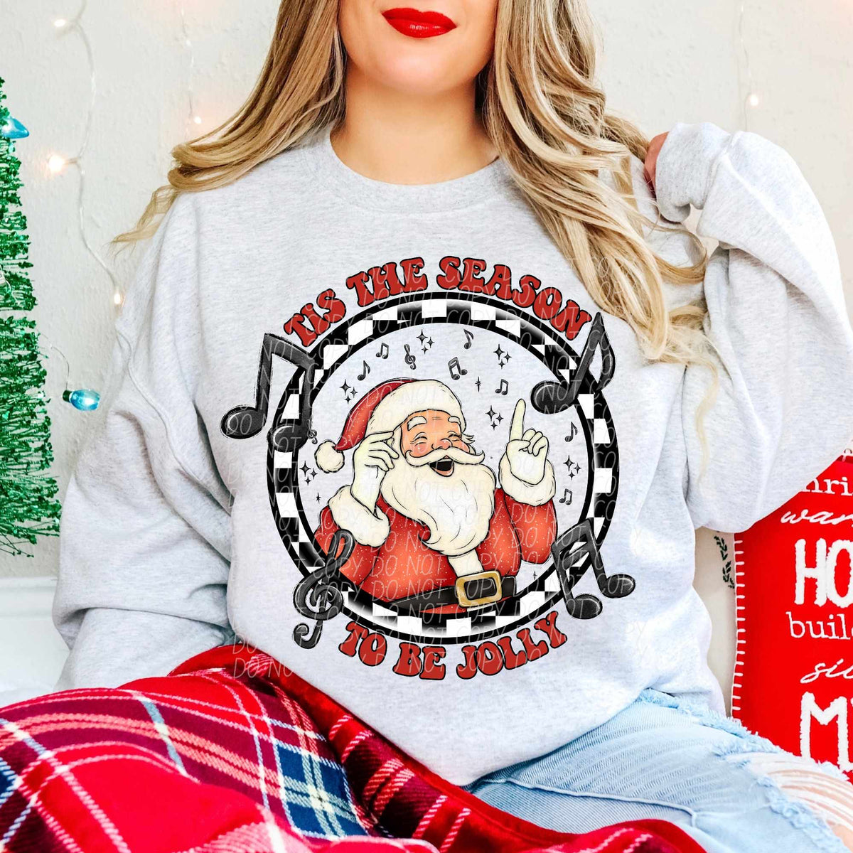 Tis the season to be jolly red font (CITY) 60920 DTF transfer