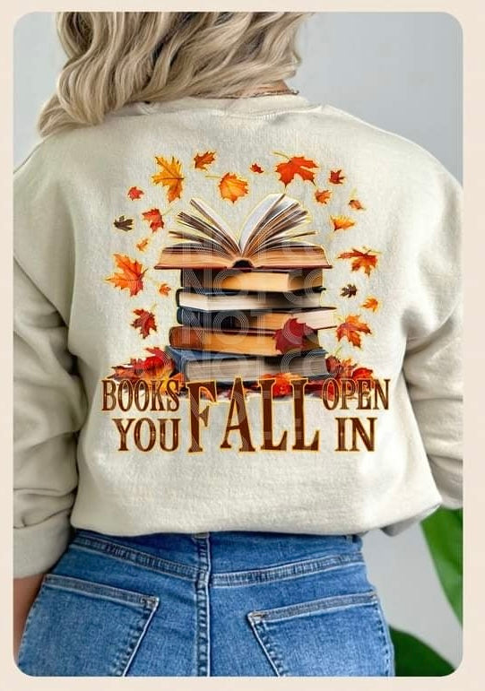 Books you fall open in (DD) 52809 DTF transfer