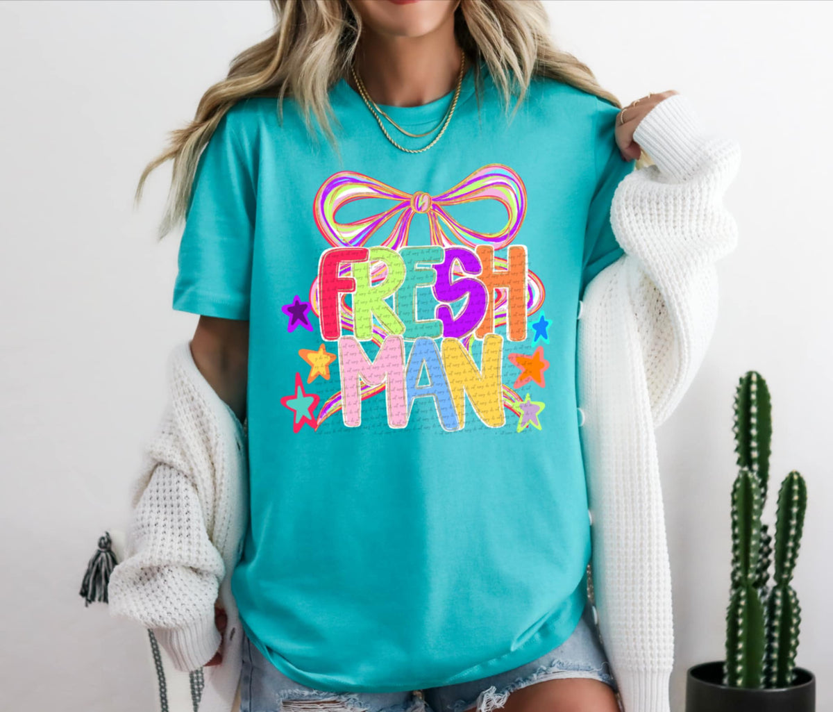 Freshman colorful with bow 107467 DTF transfer