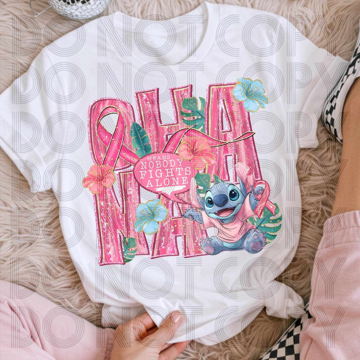 Ohana means no body fights alone  (LYTTLE) DTF transfer