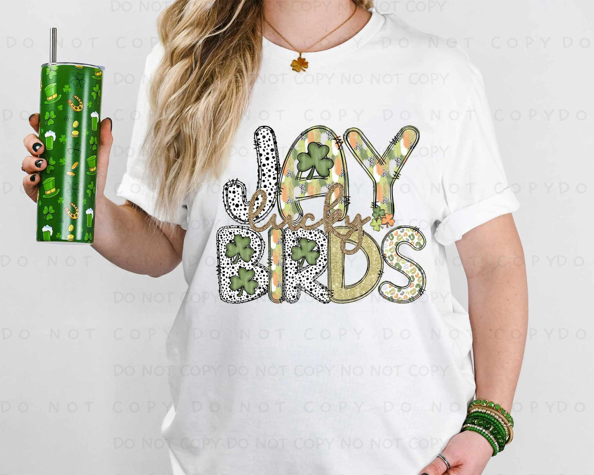 Lucky jay birds st Patrick patterns (caplinger) 82502 DTF transfer