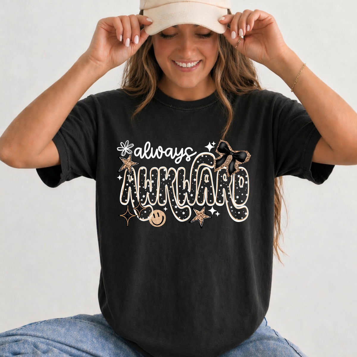 Always awkward bows (white) (CSC) DTF Transfer