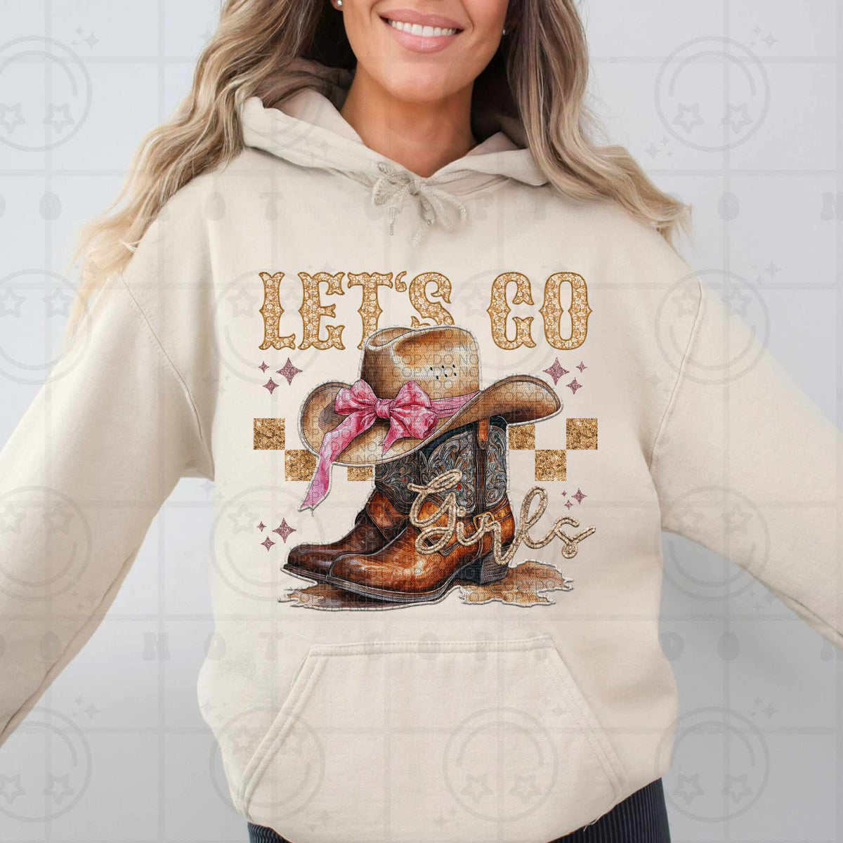 Let’s go girls boots (HW) 82151 DTF transfer
