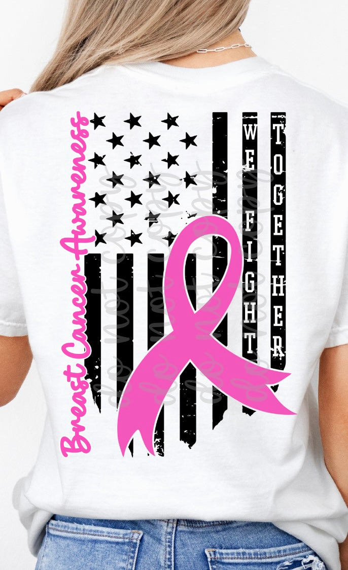 Breast Cancer Awareness Flag black (PARKER) DTF transfer