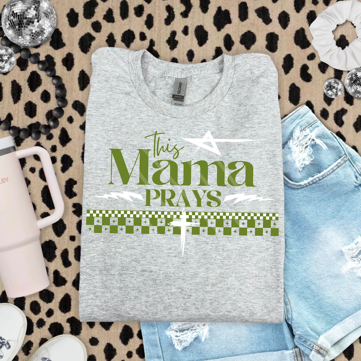 This Mama Prays GREEN (MZ) 113542 DTF Transfer