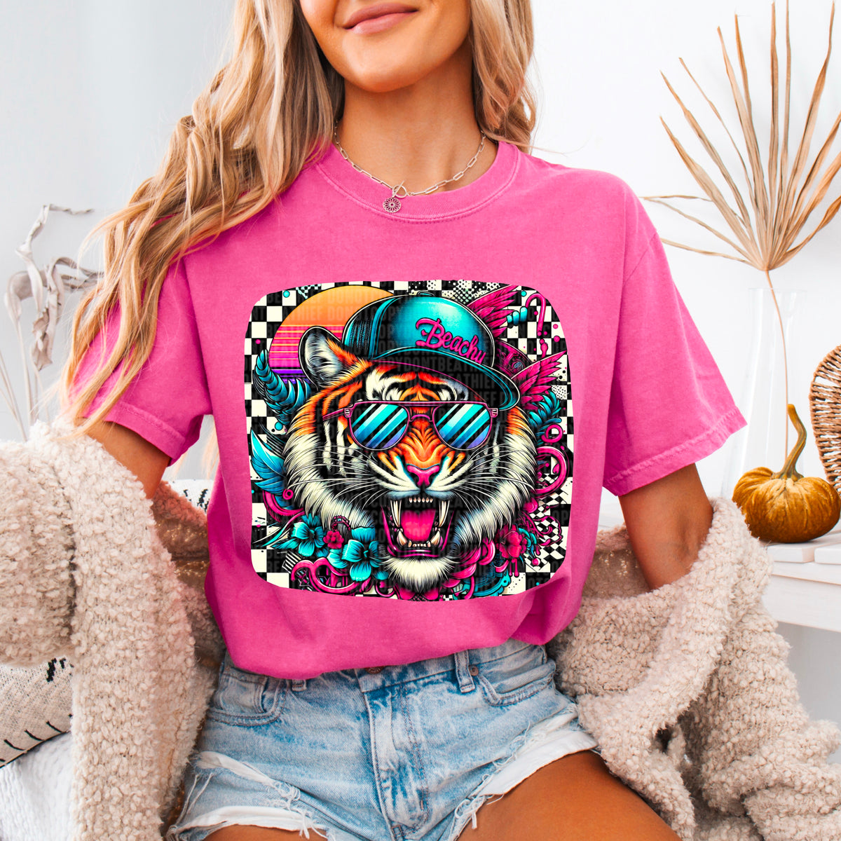 Beachy Tiger 93752 DTF transfer