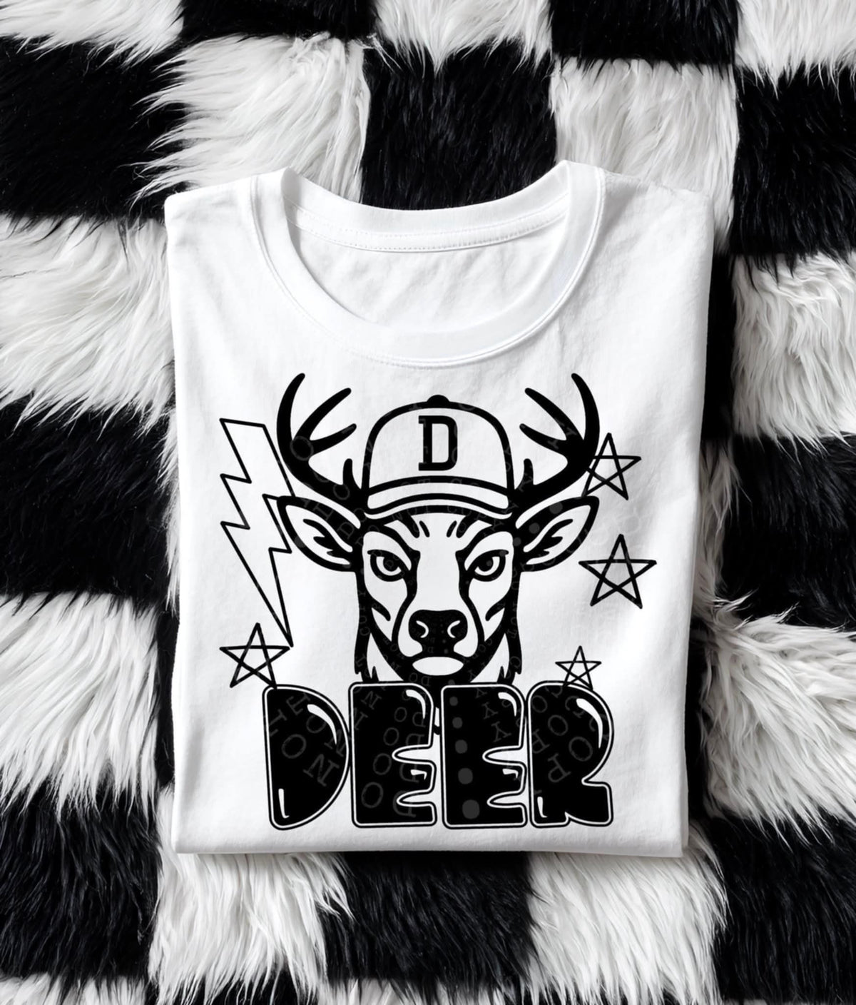 Deer Mascot BLACK (C’s) DTF transfer