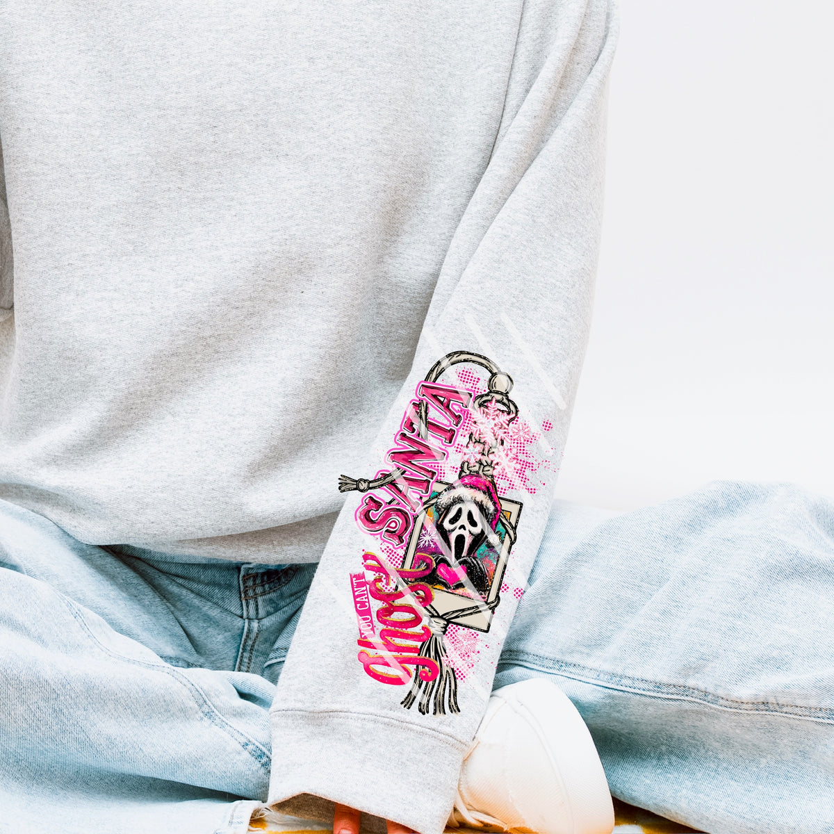 Santa said he’ll be watching you GF SLEEVE (ss/renewed) 114465 DTF transfer