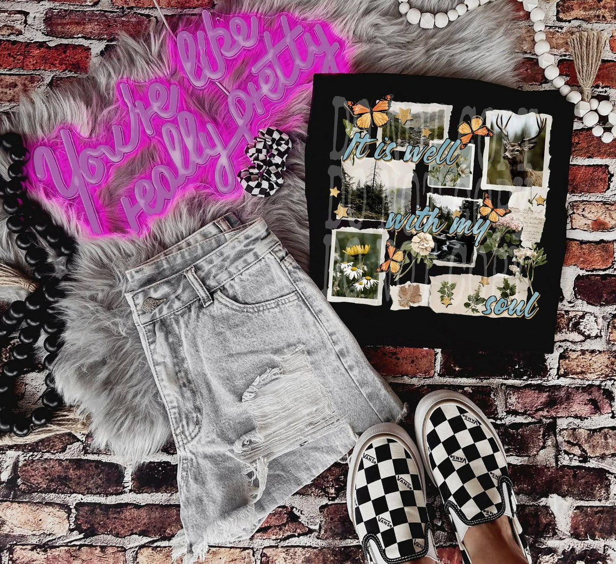 It is well with my soul collage (ph) DTF Transfer