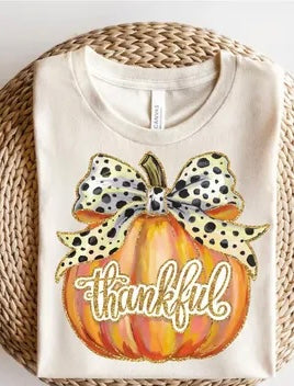 Thankful pumpkin Dalmatian bow 67646 DTF transfer