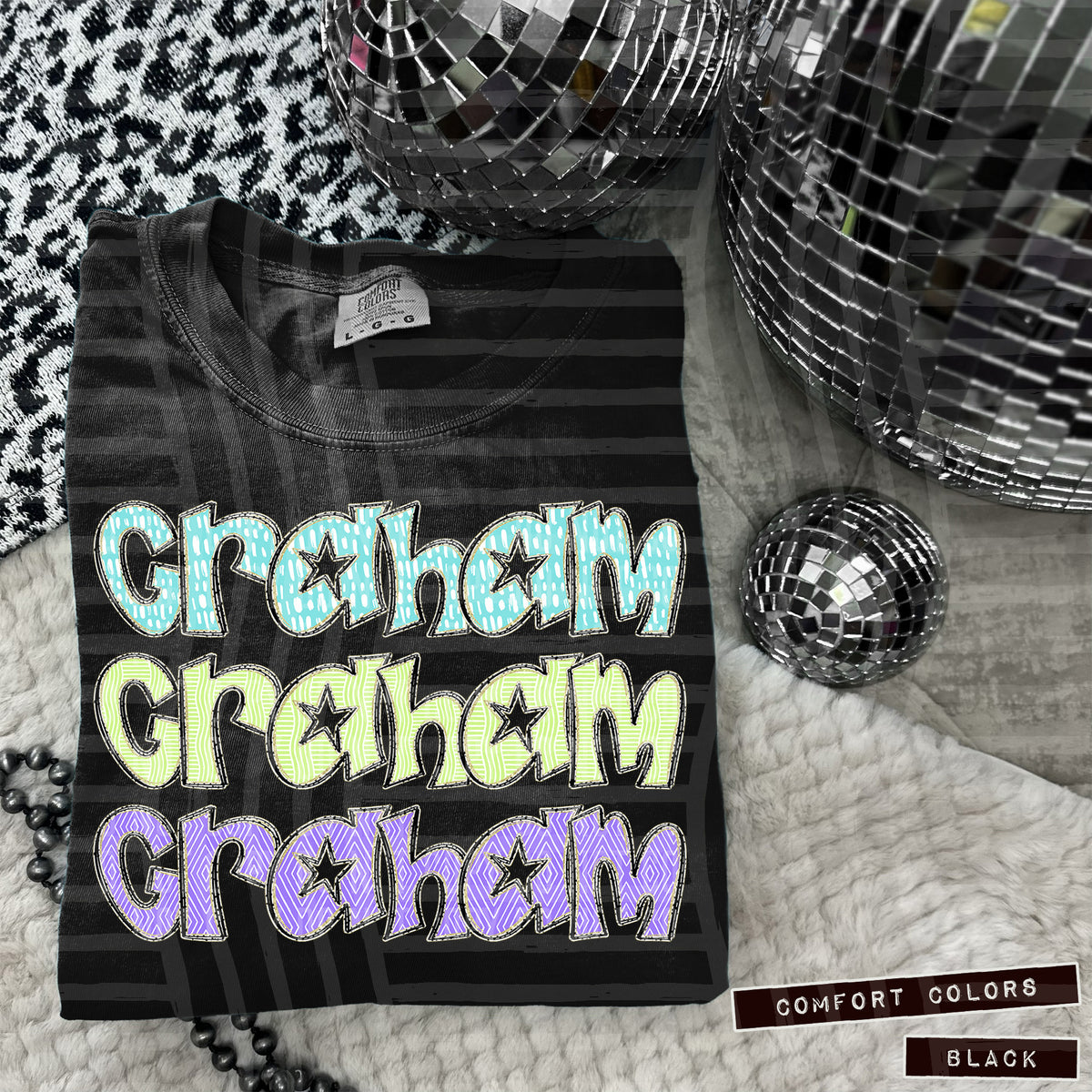 Graham Pastel Star Stacked (Caplinger) 101604 DTF transfer