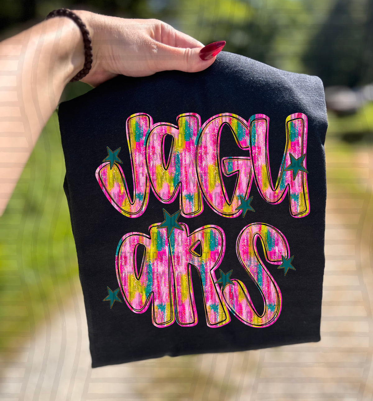 Jaguars Pink Brushstroke (Caplinger) DTF Transfers