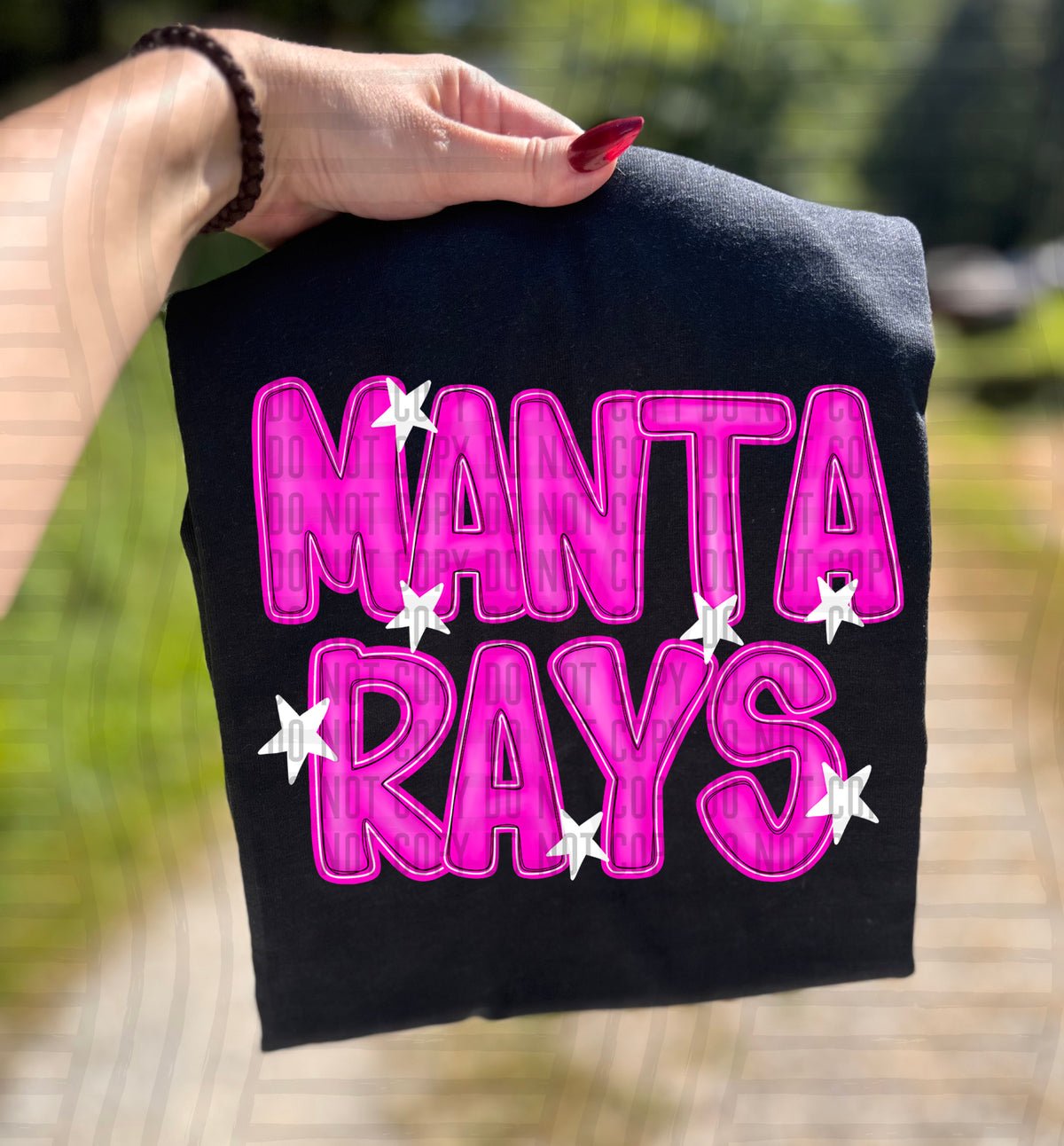Manta Rays Pink And Preppy Split 112913 DTF transfer