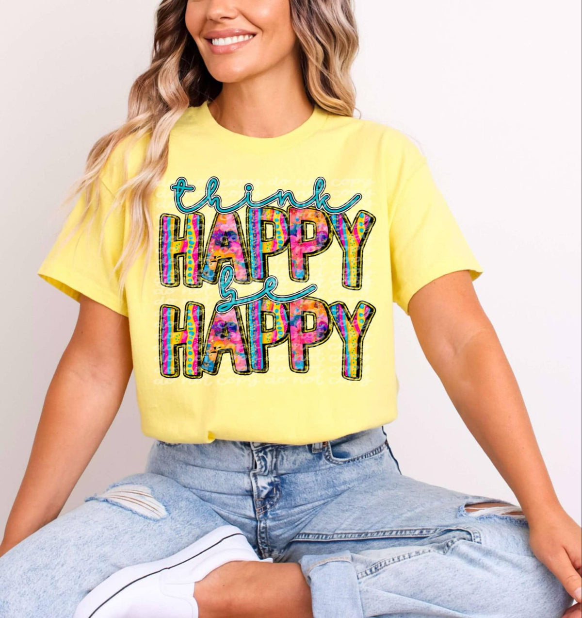 Think happy be happy (C’s) 98878 DTF transfer