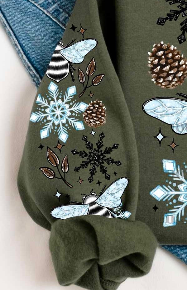 Christmas bee sleeve (CSC) 60689 DTF transfer